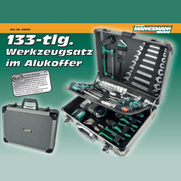 Mannesman Gereedschapskoffer 133-delig 29079 - Afbeelding 2