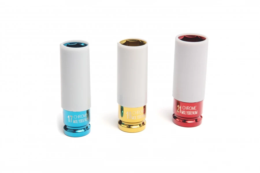 HBM 3 Delige Lange Krachtdoppenset Met Kunststof Beschermhulzen - Afbeelding 2