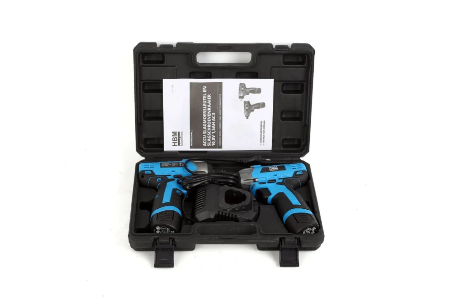 HBM Accu Slagmoersleutel En Slagschroevendraaier 10,8 Volt 1,5 Ah Power10 - Afbeelding 12