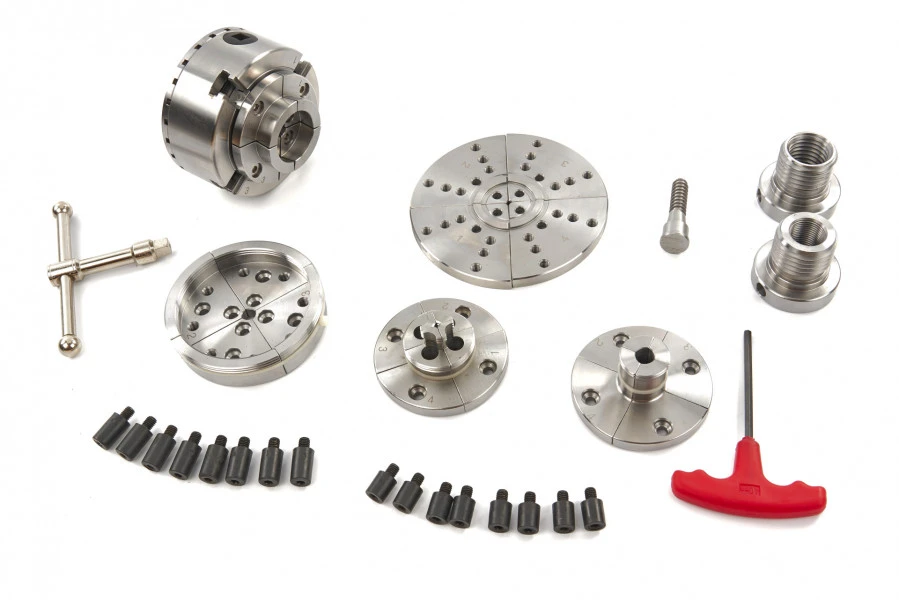 HBM 95 Mm Professionele Houtklauwplaat Voor Houtdraaibank Complete Set - Afbeelding 2