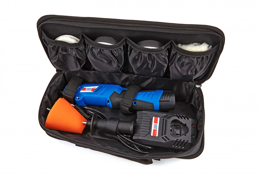 HBM Polijstmachine, Schuurmachine Op Accu 75 Mm 10,8 Volt 1,5 Ah Power10 - Afbeelding 17