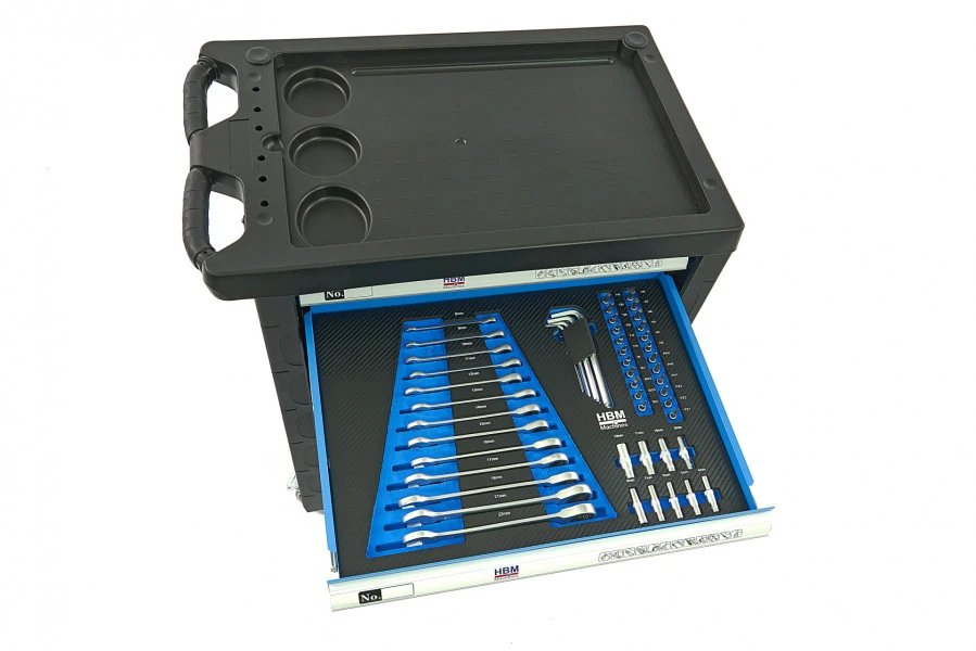 HBM Premium Gevulde Gereedschapswagen - 154 Delig - Afbeelding 8