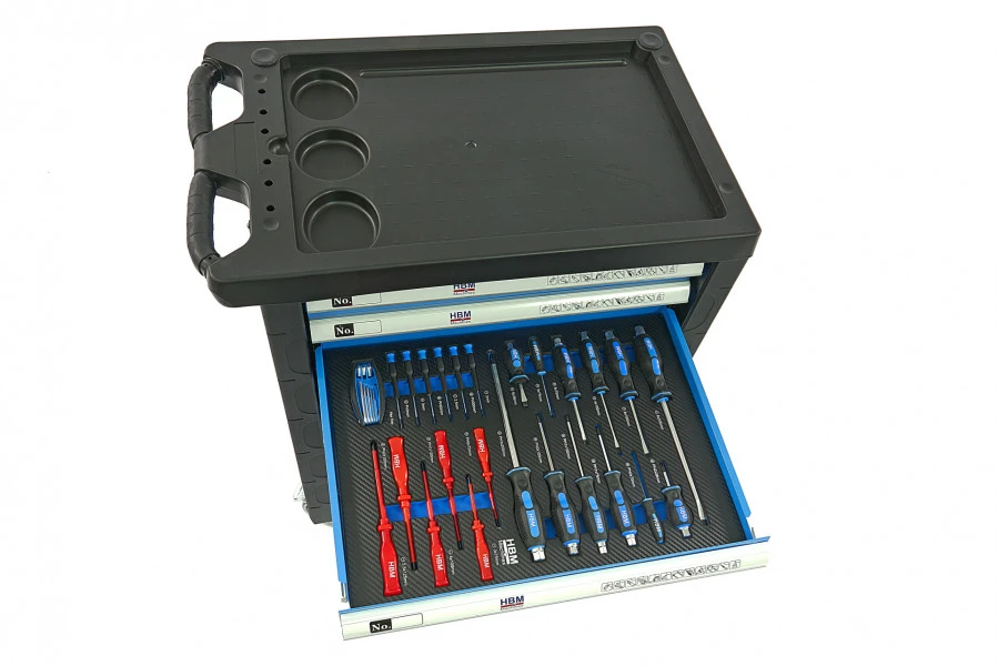 HBM Premium Gevulde Gereedschapswagen - 154 Delig - Afbeelding 9