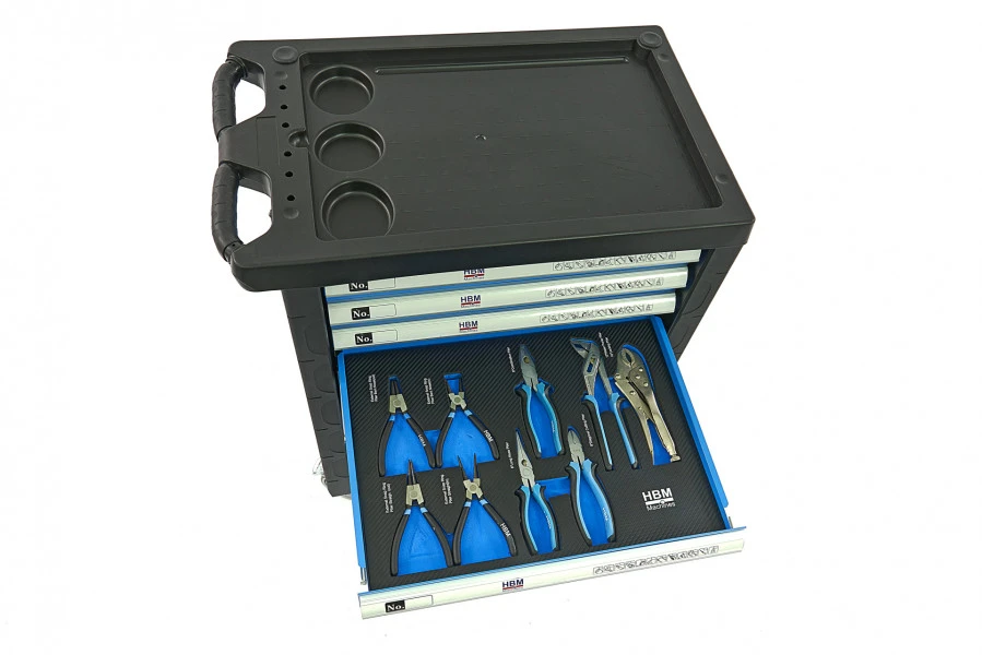 HBM Premium Gevulde Gereedschapswagen - 154 Delig - Afbeelding 10