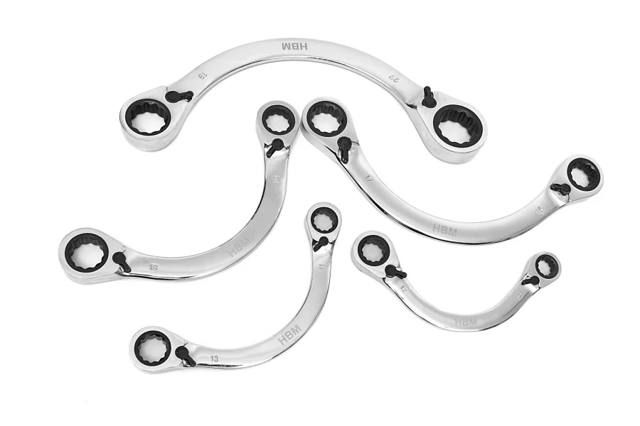 HBM Startersleutelset, Halve Maan Steeksleutelset 5-delig - Afbeelding 2