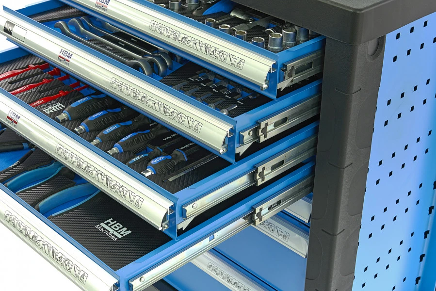 HBM Premium Gevulde Gereedschapswagen - 154 Delig - Afbeelding 6