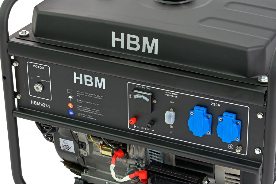 HBM 5.500W Generator Met 390cc OHV-benzinemotor, 230V/12V - Afbeelding 2