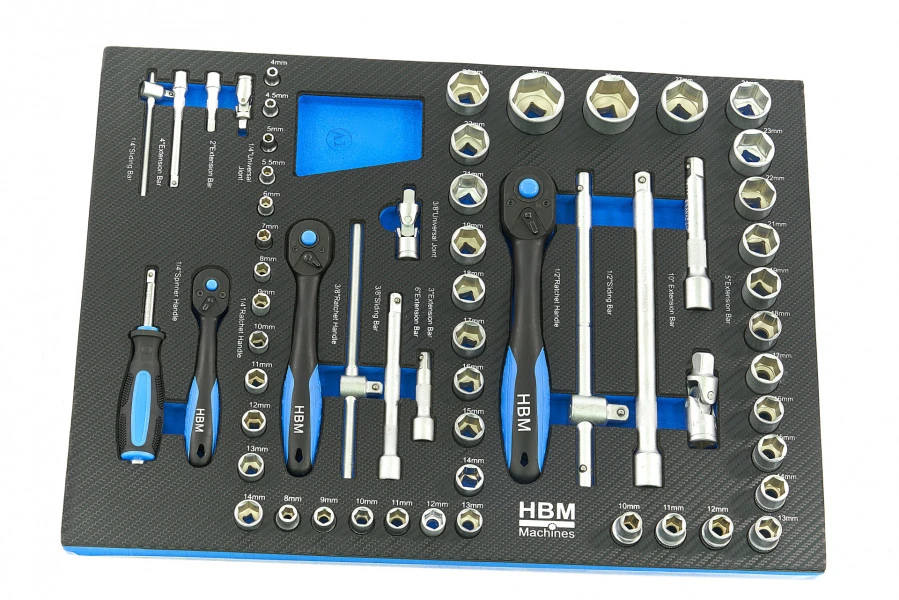 HBM Premium Gevulde Gereedschapswagen - 154 Delig - Afbeelding 17