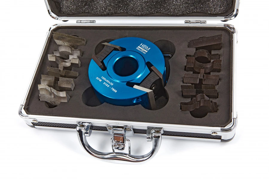 HBM 100 Mm Profi Houtfreeskop Met 7 Sets Messen - Afbeelding 7