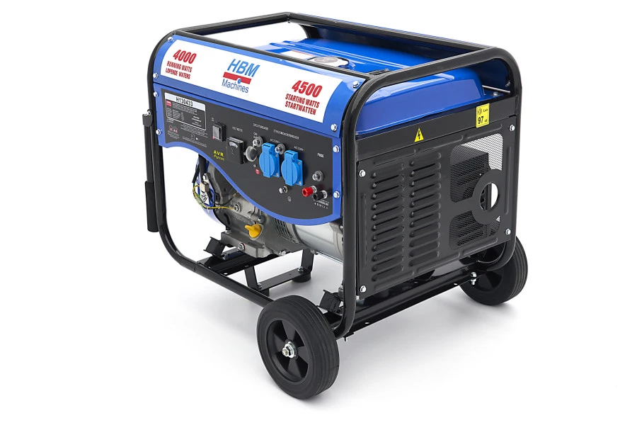 HBM 4300W Generator, Aggregaat Met 389 Cc Benzinemotor, 2 X 230 V / 12 V - Afbeelding 3