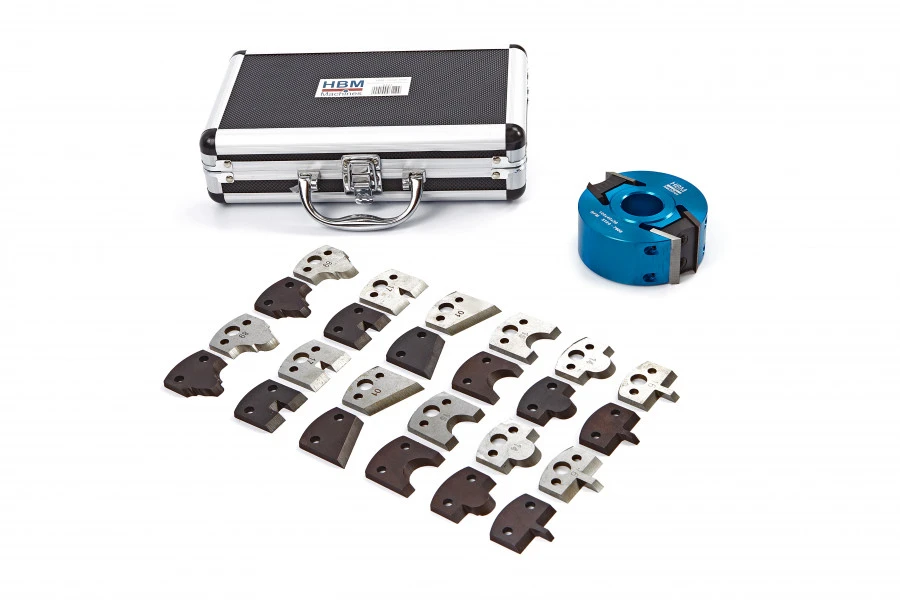 HBM 100 Mm Profi Houtfreeskop Met 7 Sets Messen - Afbeelding 5