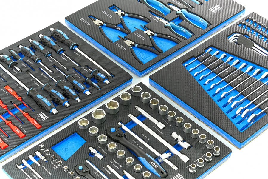 HBM Premium Gevulde Gereedschapswagen - 154 Delig - Afbeelding 19