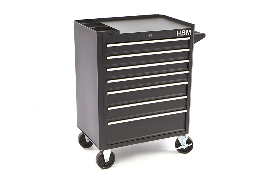 HBM Gereedschapswagen Met 7 Laden - 66 Cm - Zwart - Afbeelding 10