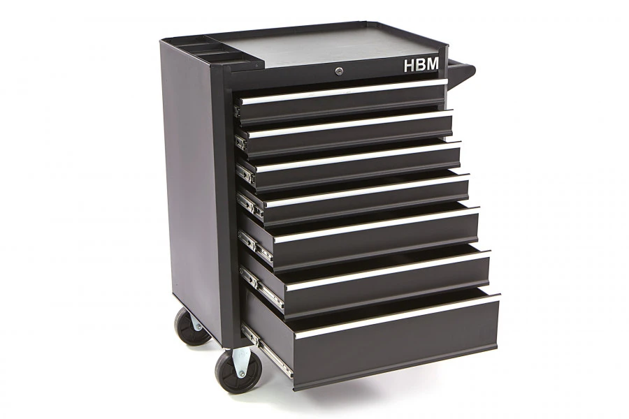 HBM Gereedschapswagen Met 7 Laden - 66 Cm - Zwart - Afbeelding 9