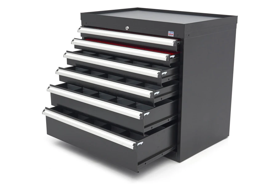 HBM 6 Laden Profi Gereedschapskast 88 X 58 X 80 Cm Zwart - Afbeelding 3