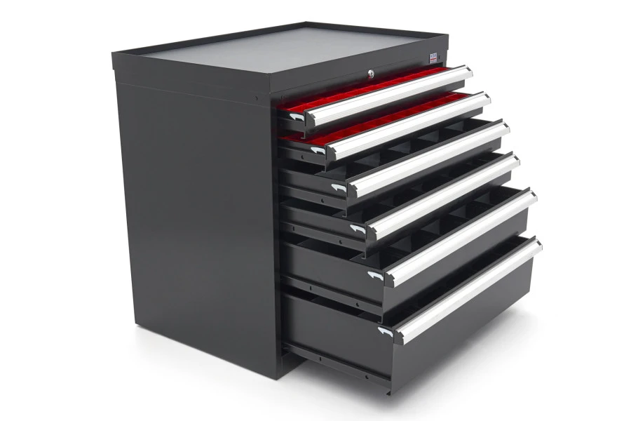 HBM 6 Laden Profi Gereedschapskast 88 X 58 X 80 Cm Zwart - Afbeelding 4