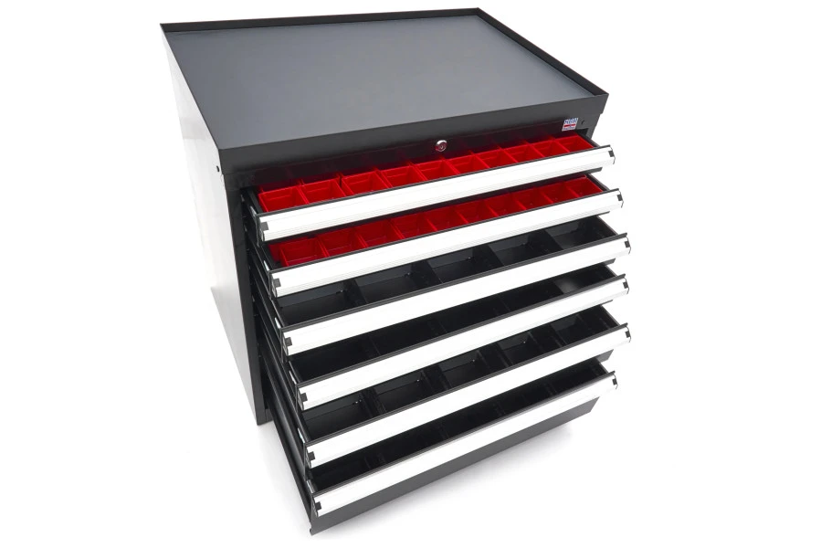 HBM 6 Laden Profi Gereedschapskast 88 X 58 X 80 Cm Zwart - Afbeelding 5