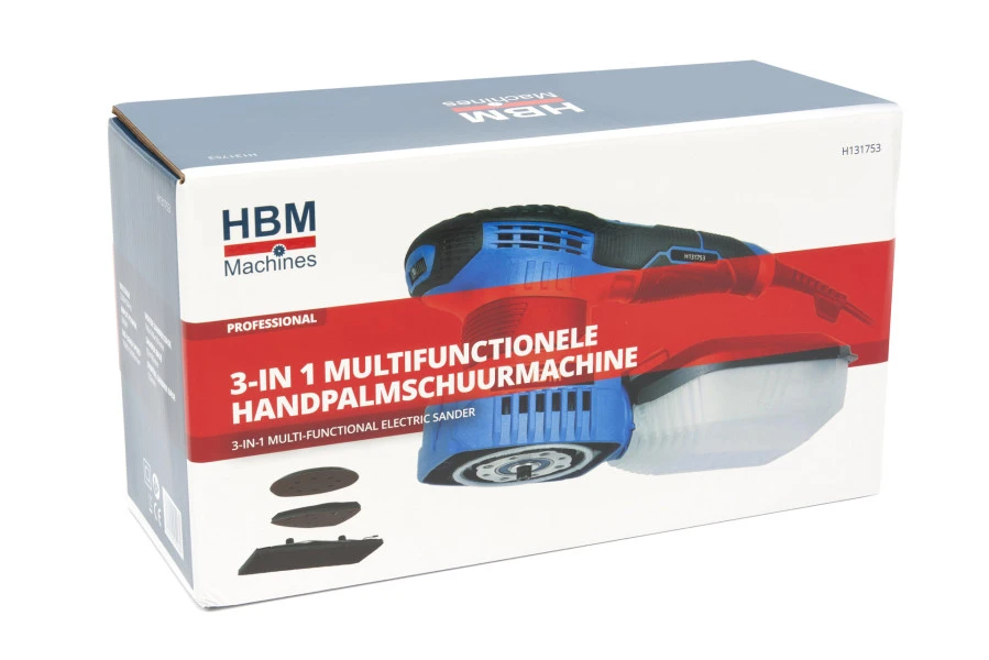 HBM 3-in 1 Multifunctionele Handpalmschuurmachine - Afbeelding 9