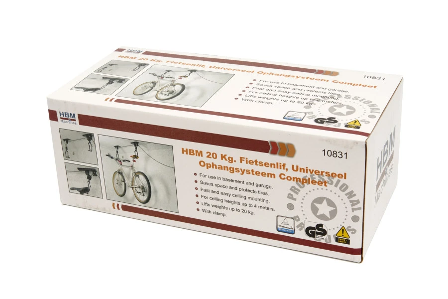HBM 20 Kg. Fietsenlift , Universeel Ophangsysteem Compleet - Afbeelding 5