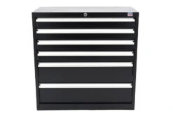 HBM 6 Laden Profi Gereedschapskast 90 X 45 X 90 Cm Zwart