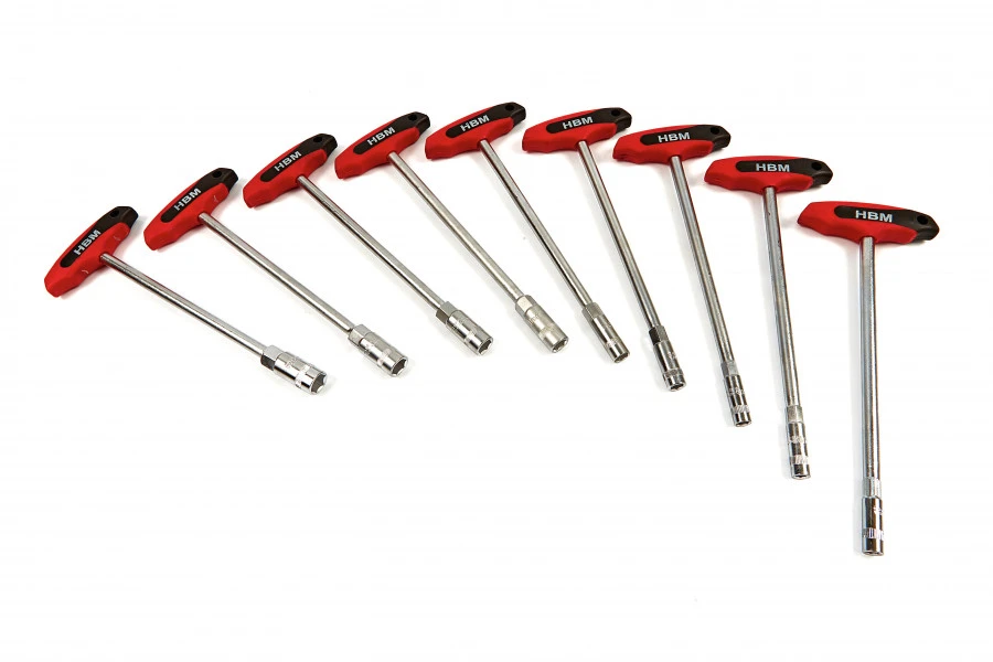 HBM T-Greep Dopsleutelset, Soksleutelset 9 Delig