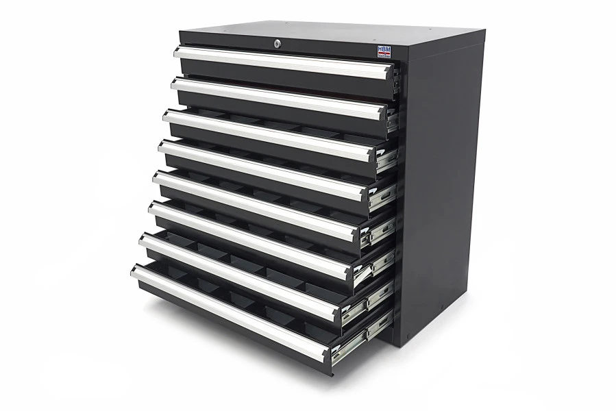HBM 8 Laden Profi Gereedschapskast 90 X 45 X 90 Cm Zwart - Afbeelding 8