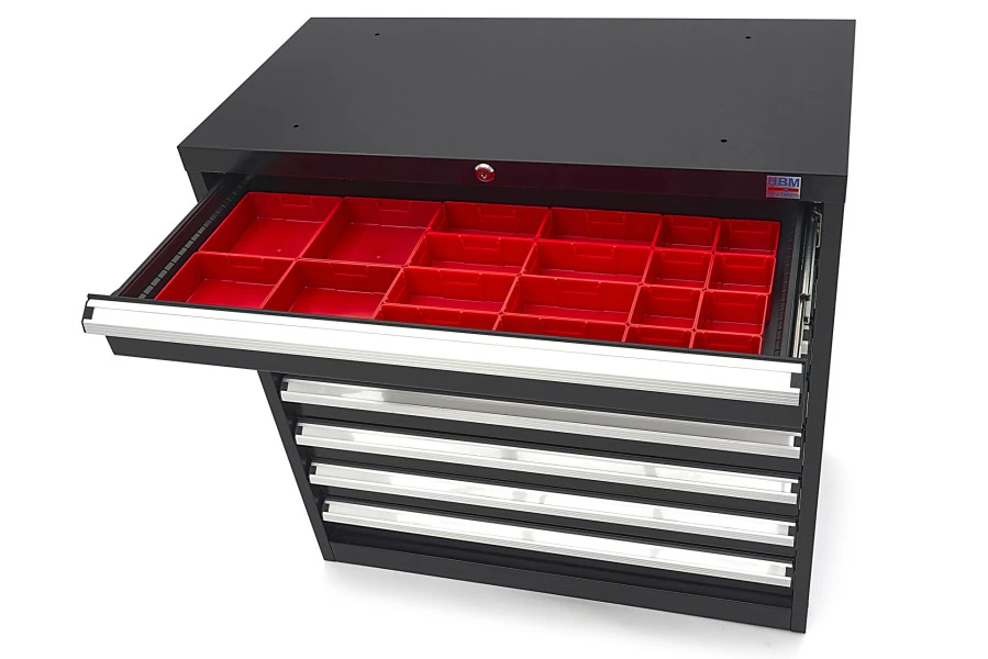 HBM 8 Laden Profi Gereedschapskast 90 X 45 X 90 Cm Zwart - Afbeelding 9