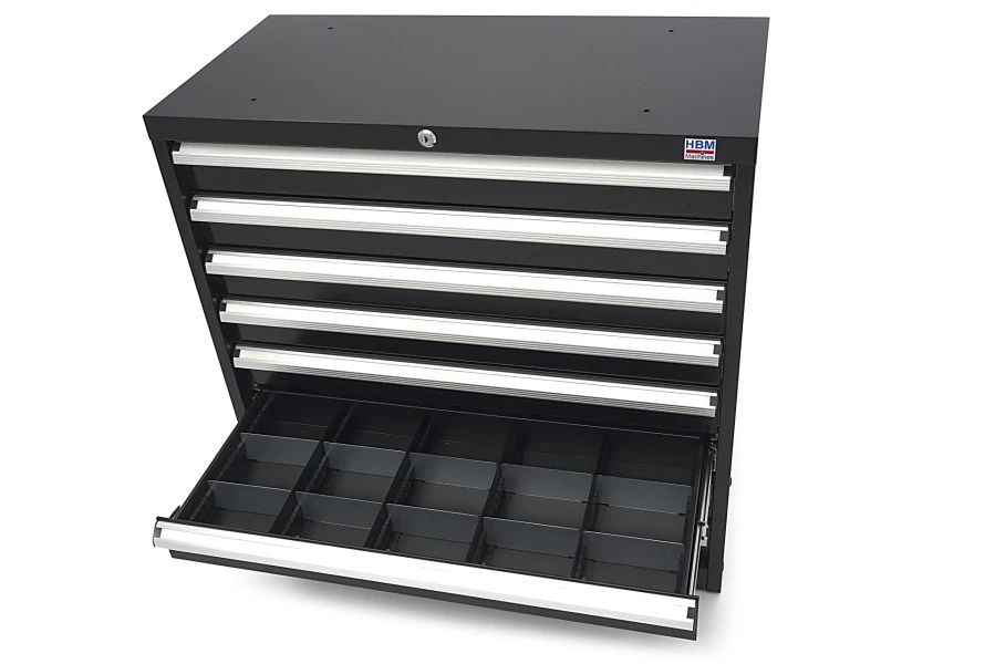 HBM 8 Laden Profi Gereedschapskast 90 X 45 X 90 Cm Zwart - Afbeelding 14