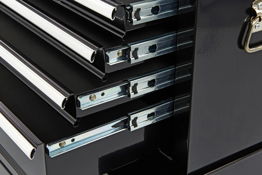 HBM Gereedschapswagen Met Opzetkast 61 Cm, Zwart - Afbeelding 3