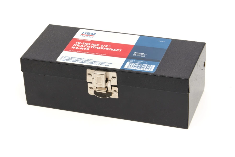 HBM Professionele 1/2 Inch Krachtdoppenset H4-H19 10-Delig - Afbeelding 4