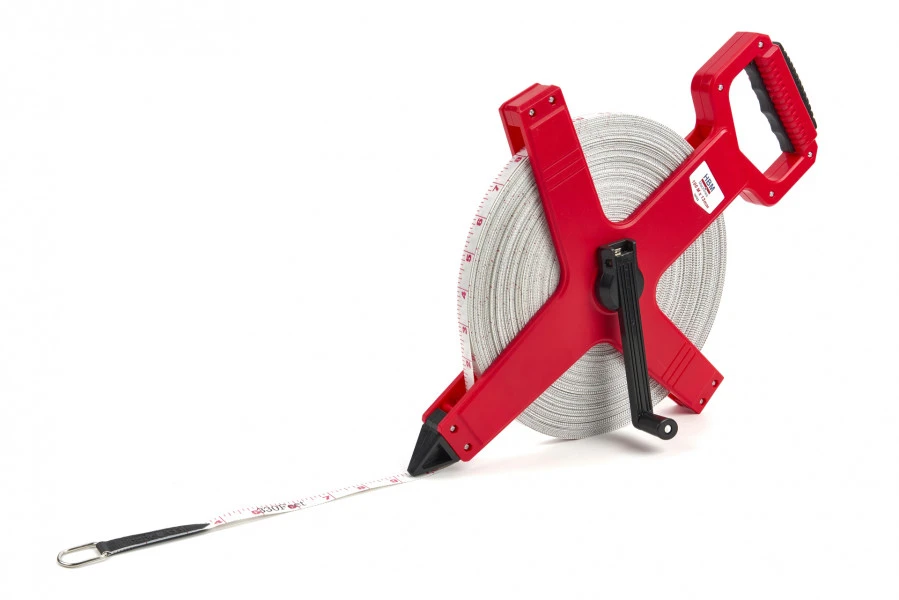 HBM 100 M X 13 Mm Fiberglass Meetband, Meetlint, Landmeter - Afbeelding 3