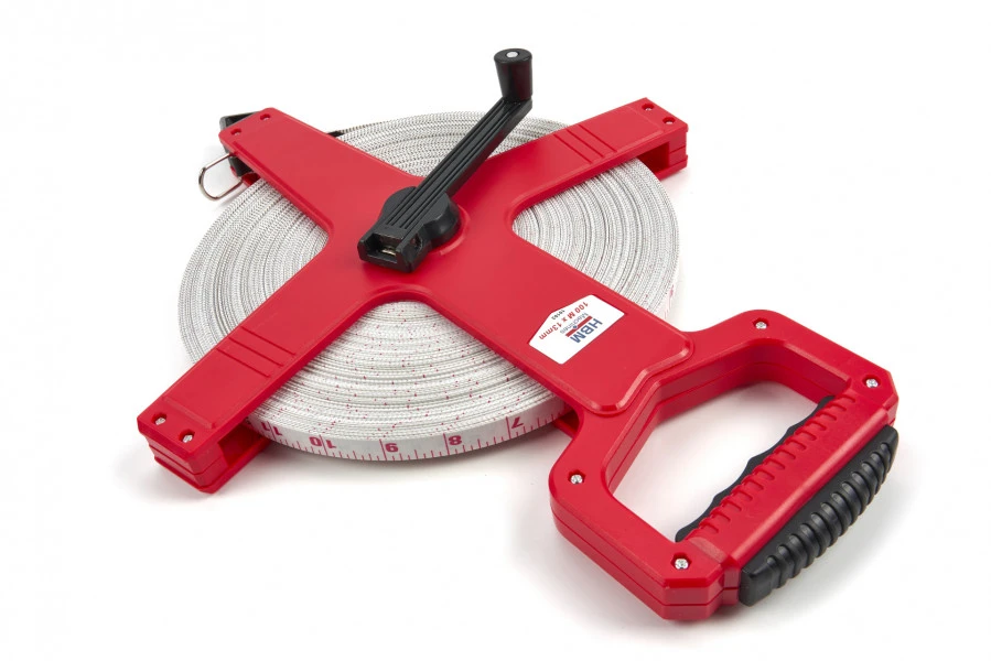 HBM 100 M X 13 Mm Fiberglass Meetband, Meetlint, Landmeter - Afbeelding 2