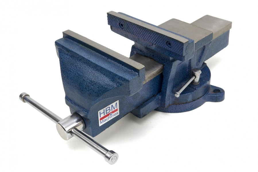 HBM Profi 150 Mm Bankschroef Met Draaibaar Onderstel - Afbeelding 2