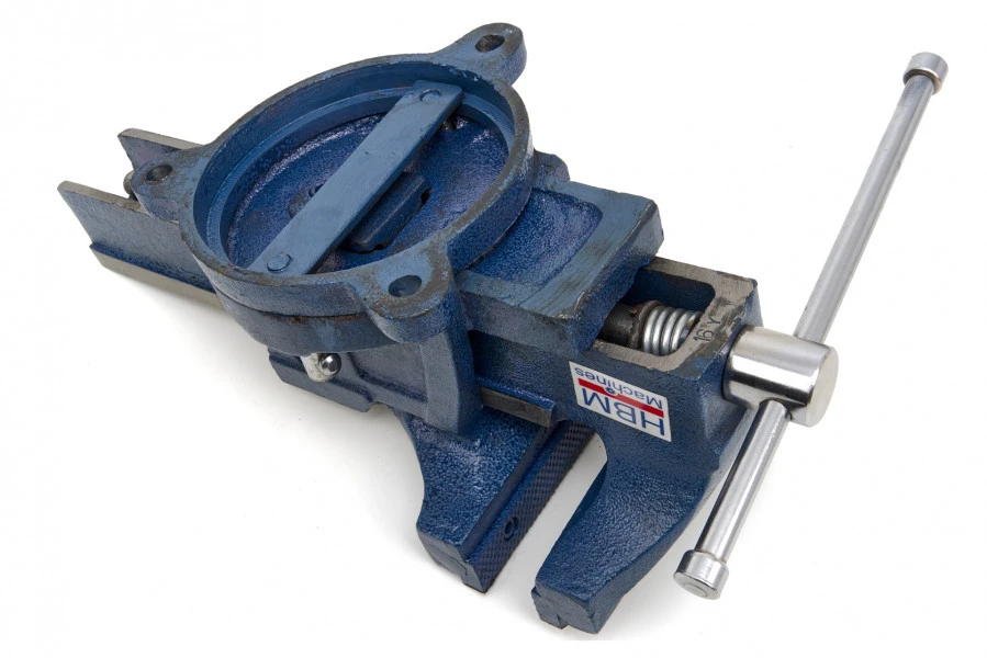 HBM Profi 150 Mm Bankschroef Met Draaibaar Onderstel - Afbeelding 8