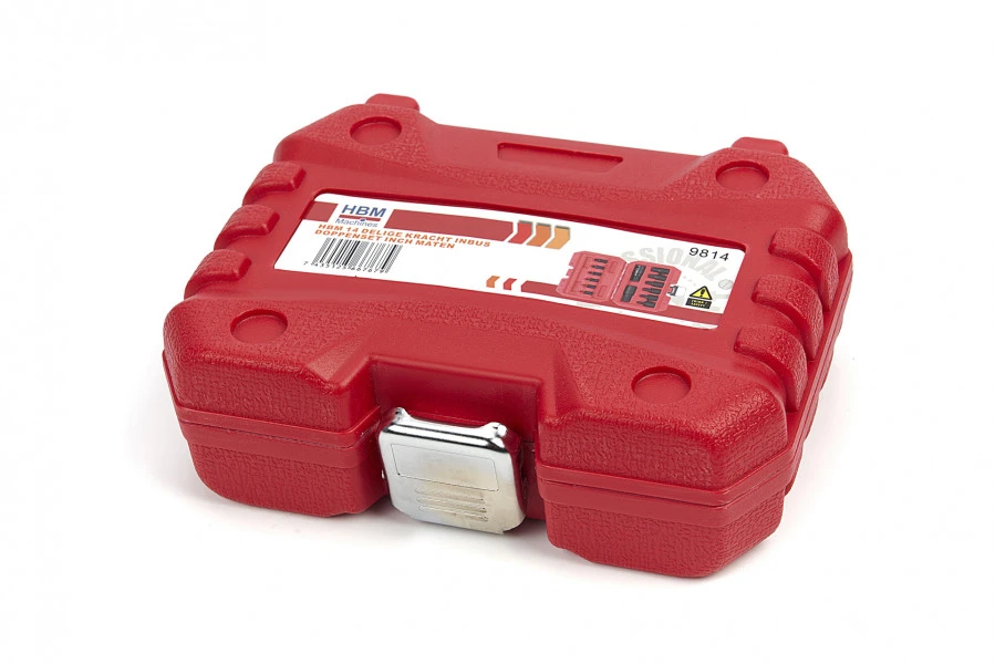 HBM 14 Delige Kracht Inbus Doppenset Inch Maten - Afbeelding 5