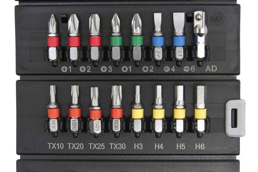 AOK 23 Delige Professionele ¼” Doppenset En Bitset Met Ratel In Handige Opbergetui - Afbeelding 6