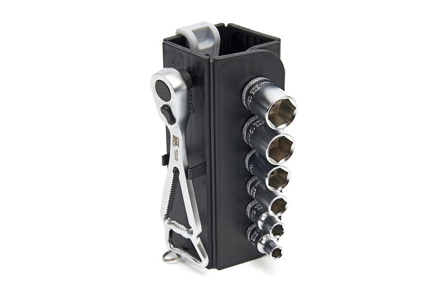 AOK 23 Delige Professionele ¼” Doppenset En Bitset Met Ratel In Handige Opbergetui - Afbeelding 2