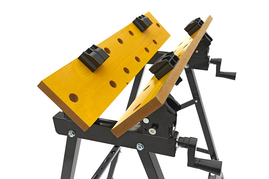 HBM Heavy Duty Opvouwbare Draagbare Werkbank Met Kantelbaar Werkblad En 150 Kg. Capaciteit - Afbeelding 8