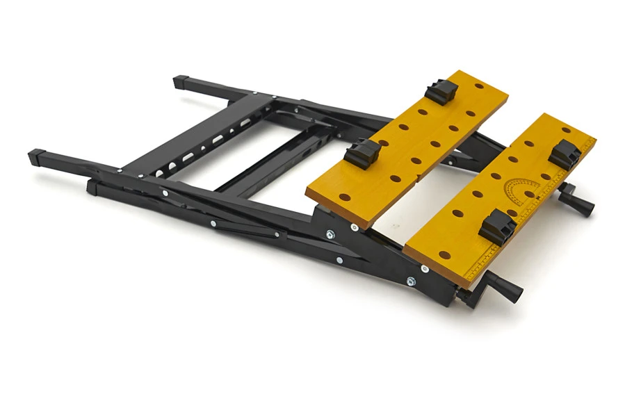 HBM Heavy Duty Opvouwbare Draagbare Werkbank Met Kantelbaar Werkblad En 150 Kg. Capaciteit - Afbeelding 11